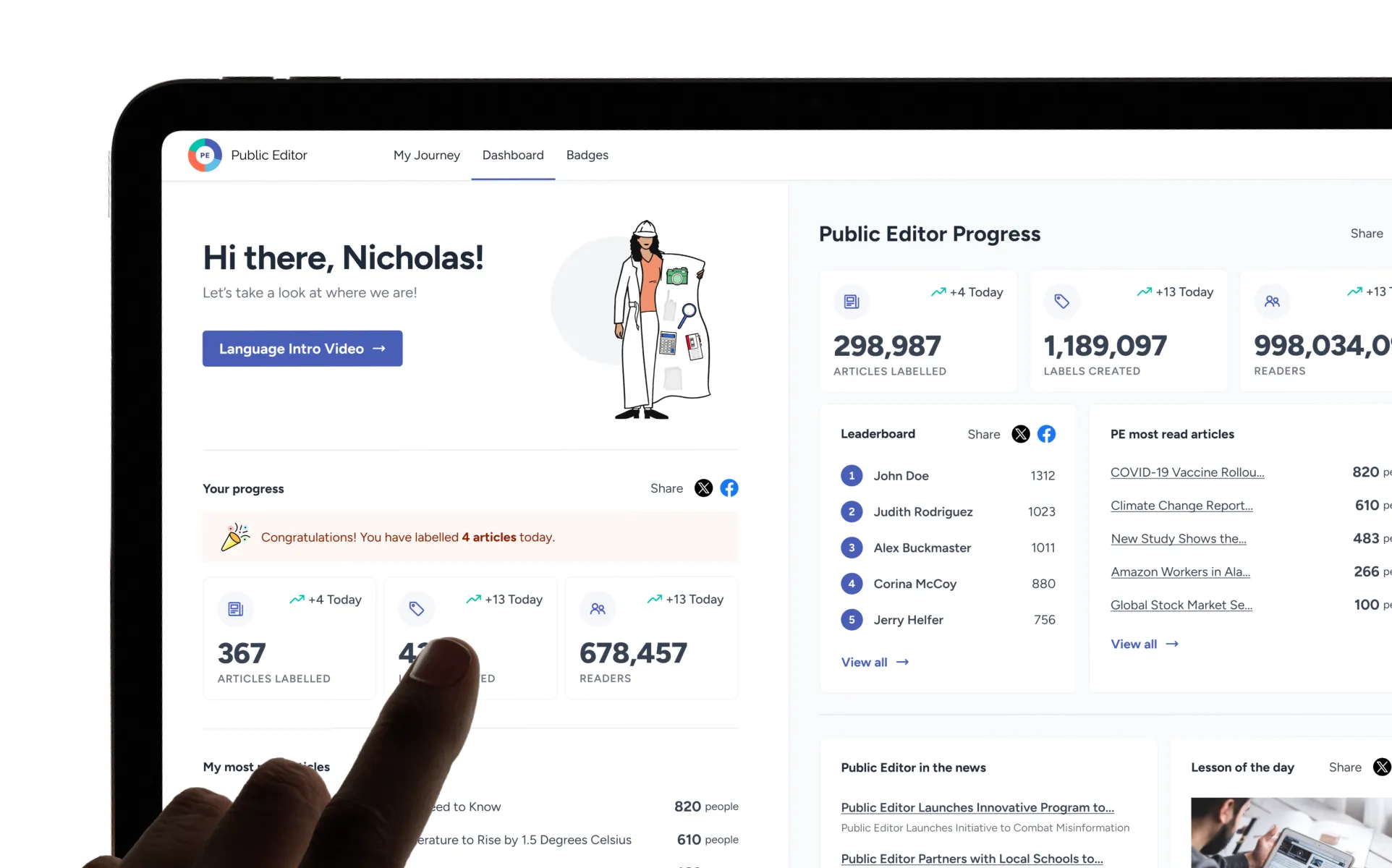 Public Editor product showcase
