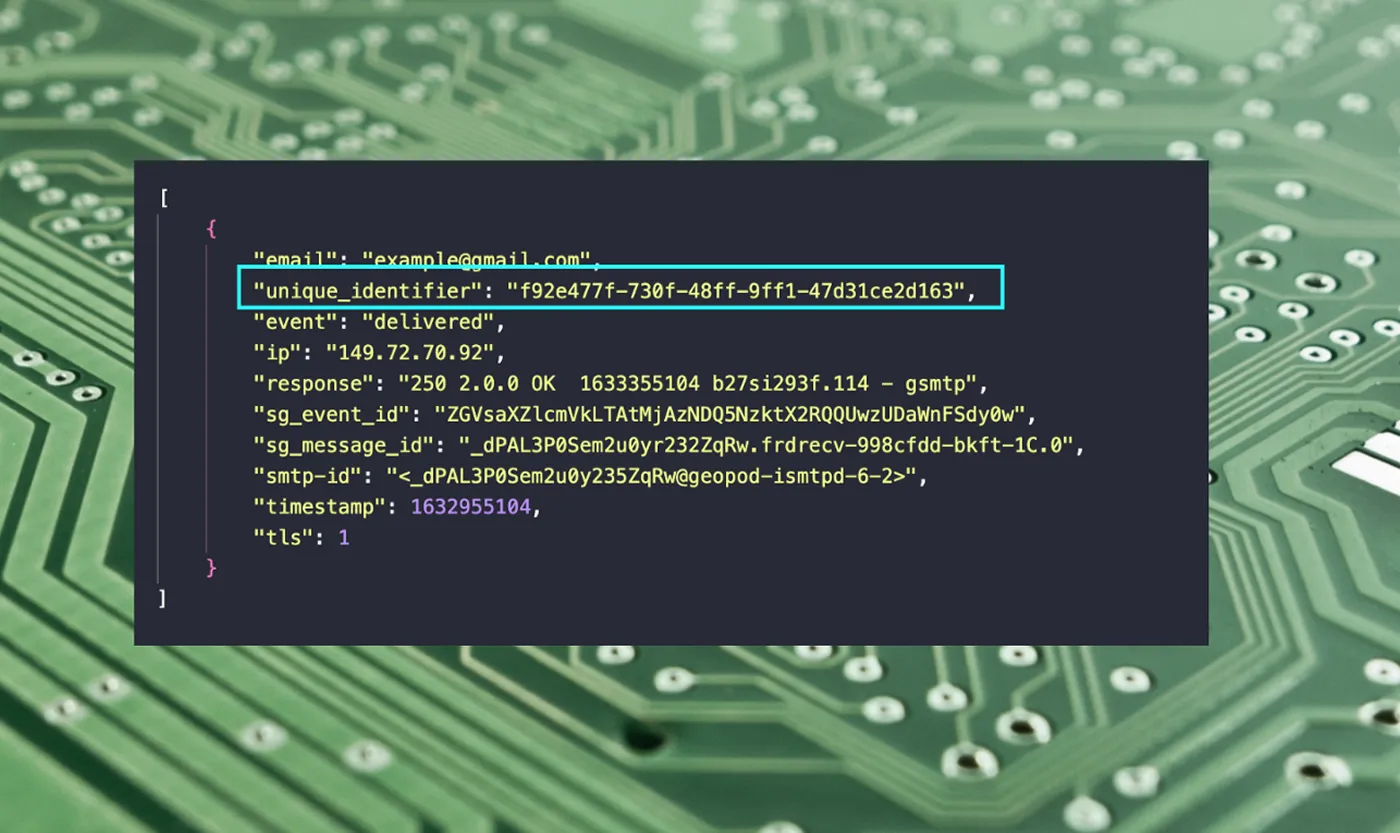 Webhook response now including the custom_args identifier