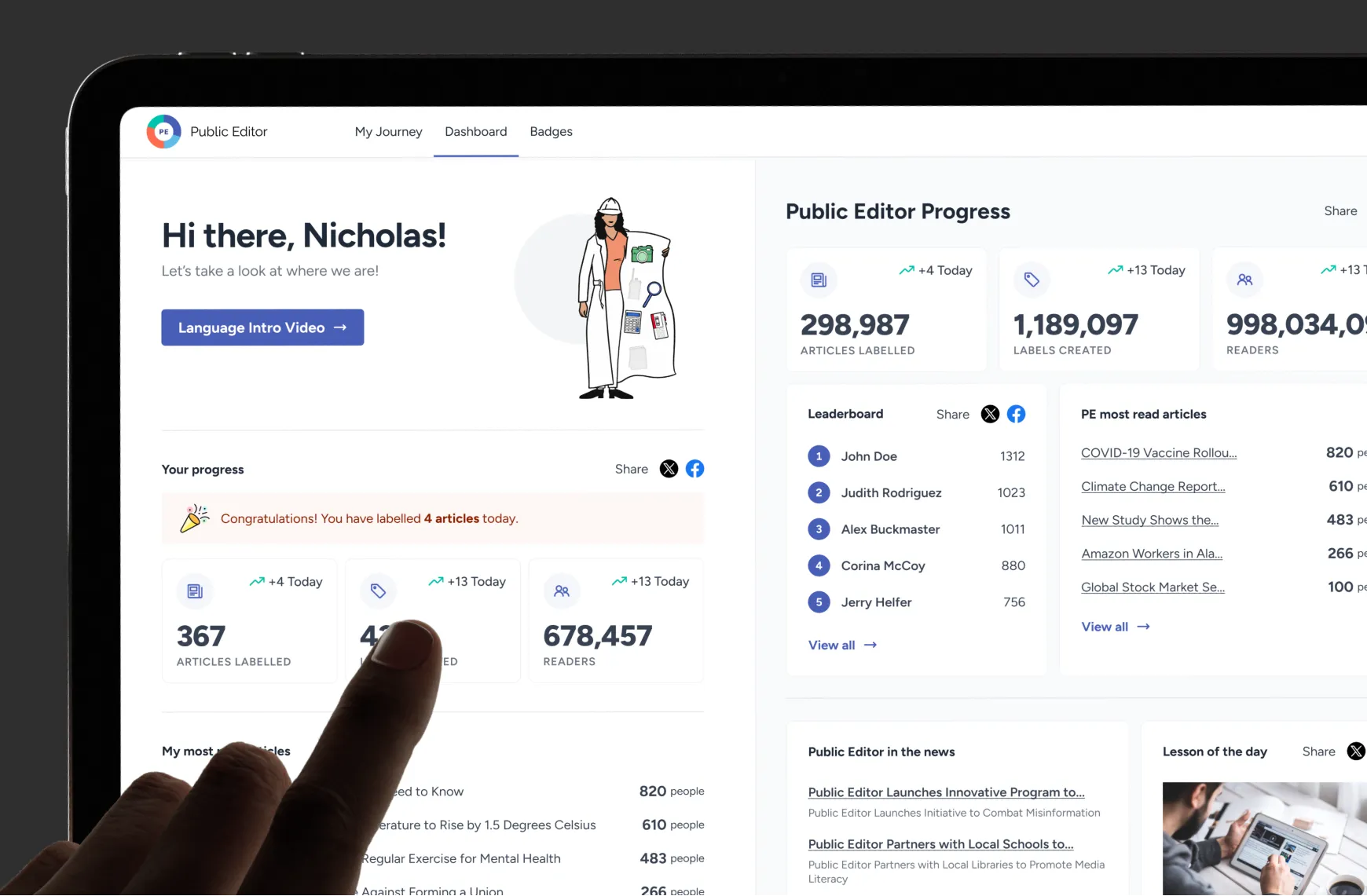 Public Editor product showcase